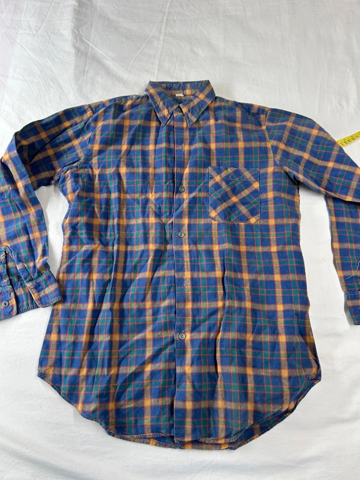Camisa a cuadros vintage azul marino – photo 2